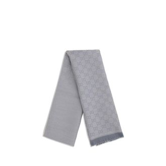 Gucci Womens Gray Wool Scarf