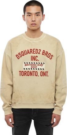 Dsquared2 Beige Crew Neck Sweatshirt