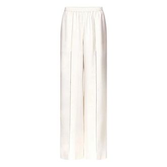Loulou Studio Wide Trousers, female, Beige, Size: S Lars Lace-stitch Trousers