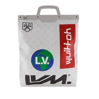 Louis Vuitton Tweedehands Monogram Chalk Flat Tote