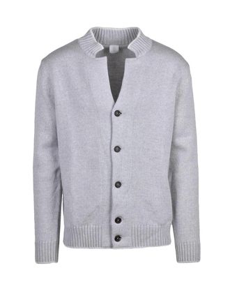 Eleventy Grey Wool Button Cardigan