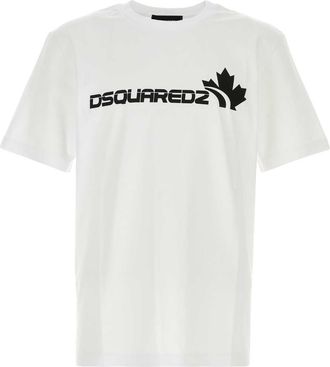 Dsquared2 White Cotton T-shirt