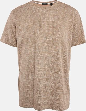 Theory Beige Stone Thordon Print Jersey T-Shirt