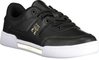 Tommy Hilfiger Logo-Detailed Leather Sneaker - Black