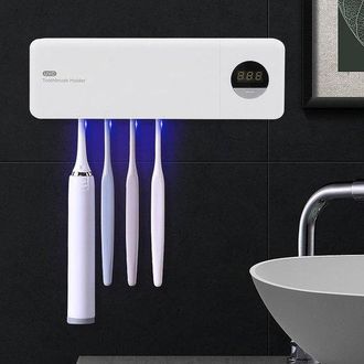 OEM Dailygoods, Soporte Para Cepillos De Dientes Con Esterilizador Uv, Montaje En Pared, Bater&iacute;a De 2000 Mah, Elimina El 99,9% De Las Bacterias