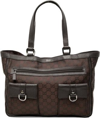 Gucci Pre-owned Gucci GG Nylon Abbey D Ring Pocket Tote Ladies 268639 213317