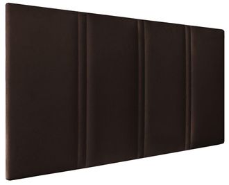 HOGAR 24 Cabecero amur tapizado en polipiel chocolate, 95x55x3cm