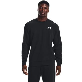 Under Armour Mens Essential Fleece Crew - Black/White Size 3XLT