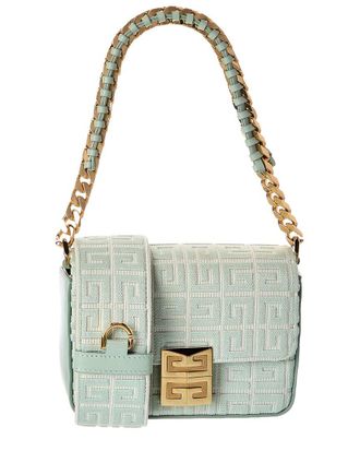 Givenchy 4G Logo Small Canvas & Leather Shoulder Bag