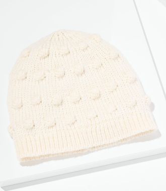 Talbots Bobble Stitch Beanie - Ivory - 001 Talbots