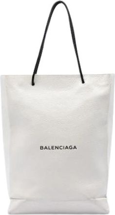 Balenciaga Pre-owned Shopping Tote - Dames - Vintage Shopper - Wit - ONE Size - Leer - Vintage