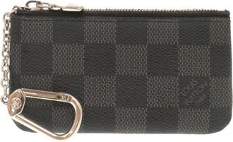 Louis Vuitton Black Damier Graphite Damier Graphite Canvas Coin Purse/Coin Case (Pre-Owned)