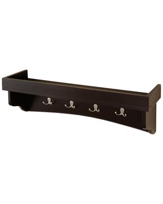 Alaterre Shaker Cottage Coat Hooks With Tray Shelf