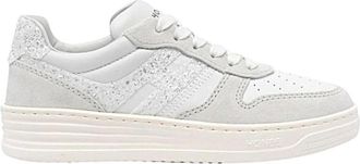 Hogan H630 Glitter - Dames - Sneakers - Wit - 38 1/2 EU - Leer - Schoenen