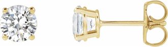 Diamond2Deal 14K Gold 1ct Lab-Grown Diamond Stud Earrings Clarity VS, Color F-G