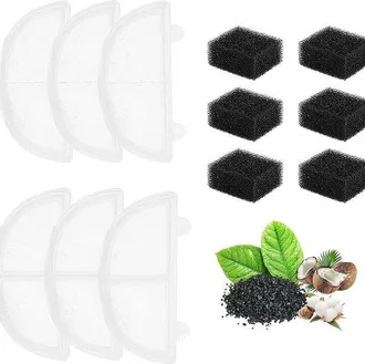OEM Adecuado Para Cartuchos De Filtro Wf20/cf20 Para Bebederos (paquete De 6): Filtros De Repuesto Para Bebederos Semicirculares Gatos Tipo Avi&oacute;n