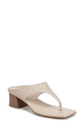 Franco Sarto Kayla Block Heel Sandal in Linen White at Nordstrom, Size 6.5