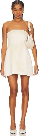 WeWoreWhat Strapless Peplum Mini Dress In Ecru