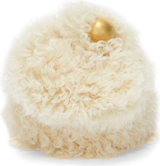 Jil Sander Sphere shearling pouch - women - Nappa Leather/Lamb Fur - OS - White