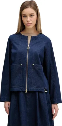 Barbour Saima Denim Jacket - Dames - Spijkerjassen - Blauw - XL - Denim - Jassen