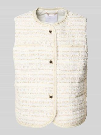 Rich & Royal Weste mit Rundhalsausschnitt in Offwhite, Größe 34