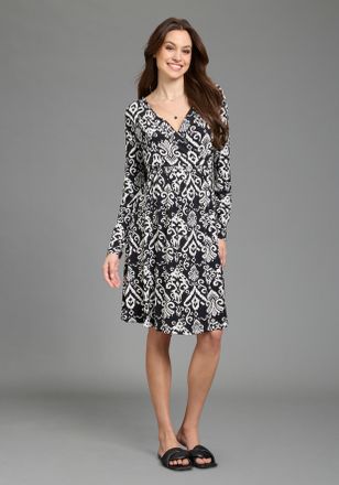 Neun Monate Umstandskleid NEUN MONATE F&uuml;r Schwangerschaft und Stillzeit, Damen, Gr. 36, N-Gr, schwarz, wei&szlig;, Jersey, Obermaterial: 95% Viskose, 5% Elasthan, bedru