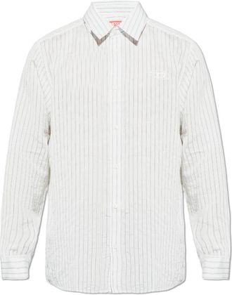 Diesel S-Simply-Gsbg Shirt - Heren - Casual Overhemden - Wit - M - Overhemden