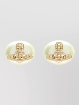 Vivienne Westwood lavinia metal stud earrings twin set