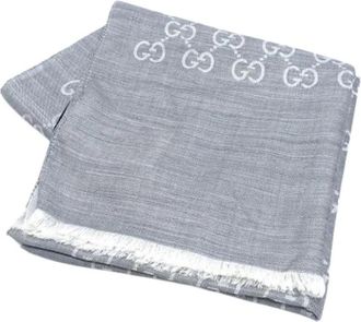 Gucci Pre-owned Scarves, female, Gray, Size: ONE SIZE Pre-owned Stole