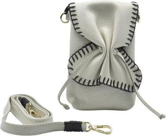 Carlos Falchi Cell Phone Butterly To Grain Leather Bag in Winter White at Nordstrom