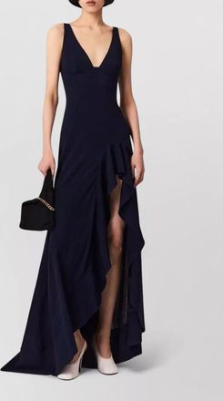 Stella McCartney asymmetric ruffled maxi dress