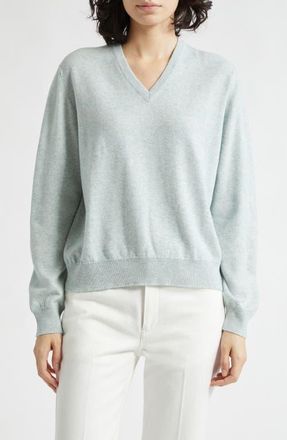 Johnstons of Elgin Lunan Cashmere V-Neck Sweater in Lunan Mint at Nordstrom, Size Xx-Small