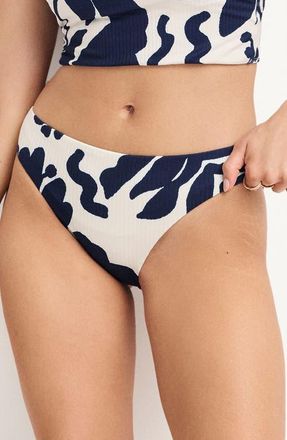 Vitamin A Cali High Leg Bikini Bottoms in Night Flower at Nordstrom, Size X-Small