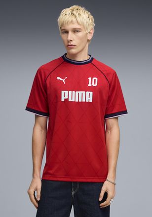 Puma T-Shirt PUMA SPORT PINNACLE FOOTBALL JERSEY, Herren, Gr. XXL, for all time rot, Piqu&eacute;, Obermaterial: 100% Polyester, bedruckt, relaxed fit normal, Run