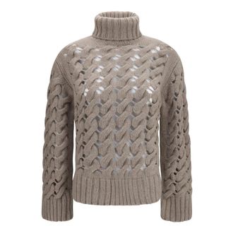 P.A.R.O.S.H. P.a.r.o.s.h. - Pullover met col - Heren - Truien - Bruin - Maat: M Wol