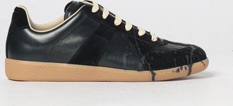 Maison Margiela Sneaker Replica in pelle e camoscio bicolore con White Stitch