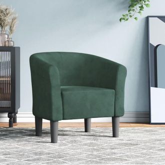 vidaXL Sill&oacute;n De Terciopelo Verde Oscuro Vidaxl