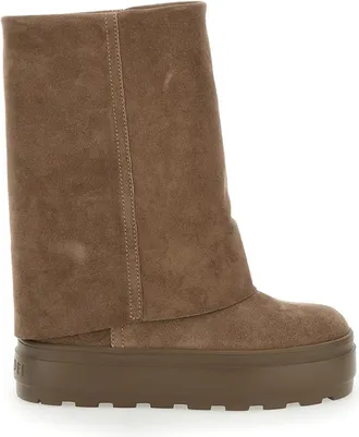 Casadei Brown Round Toe Boots
