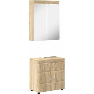 vidaXL Bathroom Furniture Set TULUM Sonoma Oak Engineered Wood vidaXL