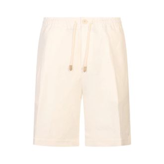 Canali Heren, Korte broeken, Wit, Maat: XL Linnen