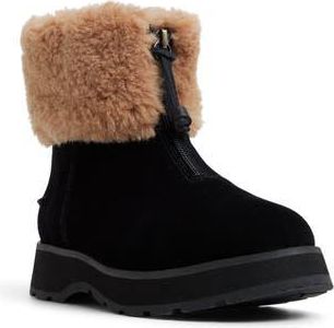 Sperry Top-Sider Newbury Zip Genuine Shearling Trim Boot in Black at Nordstrom Rack, Size 10