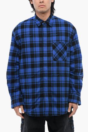 Off-white Overshirt In Flanella Foderata A Quadri Off-White