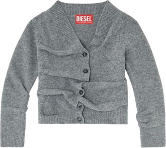 Diesel Truien & Vesten, Dames, Grijs, L, Wol, M-Ava Cropped Cardigan