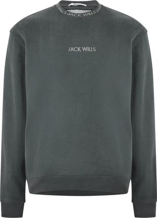 Jack Wills Heren Sweatshirt met ronde hals (Leisteen)
