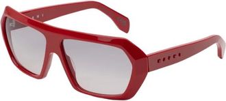Marni Dhazut Zonnebril - unisex - Accessoires - Rood - Maat: 64 MM