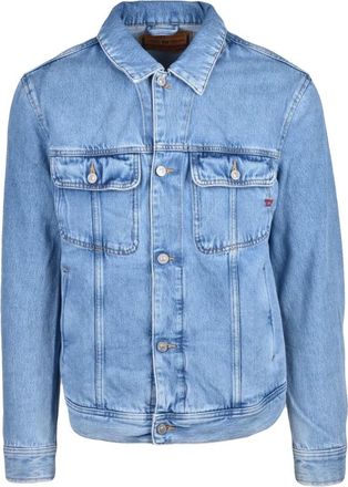 Diesel Jassen, Heren, Blauw, S, Denim, Denim Jacket