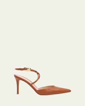 Gianvito Rossi 85mm Nappa Leather Slingback Pumps