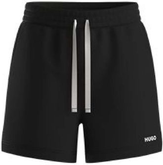 HUGO BOSS Heren Hugo Dulasho Shorts met Contrast Logo in Zwart