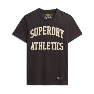 Superdry T-Shirts, male, Brown, Size: 2XL Vintage Athletic Cotton Brown Tee