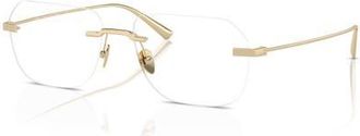 Ferrari 57mm Rectangle optical glasses in Gold at Nordstrom